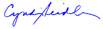 Cyndi Seidler, signature