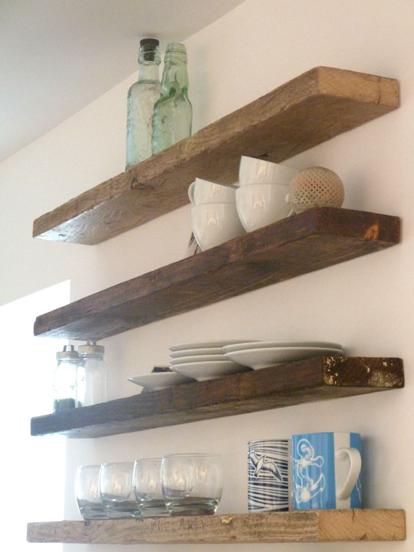 wall-shelves-in-kitchen | The Organizing Lady