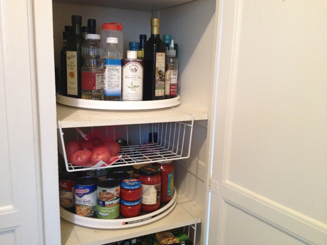 maximize space in food pantry