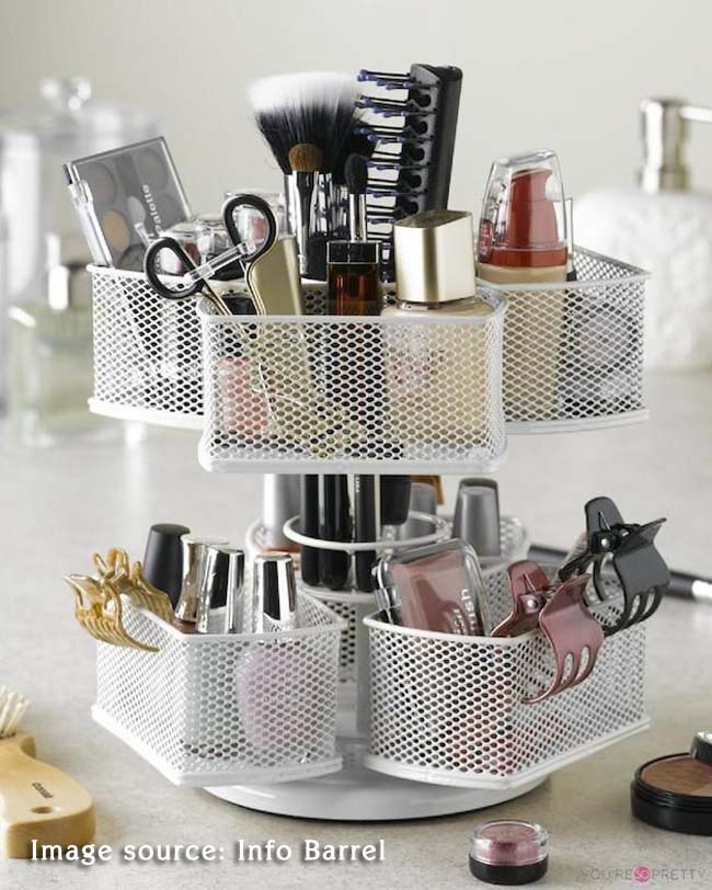 makeup organizer from QVC